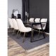 VENTURE DESIGN Velvet Deluxe spisebordsstol, m. armln - beige velour og messing metal