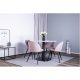 VENTURE DESIGN Velvet spisebordsstol, m. armln - gammelrosa velour og metal