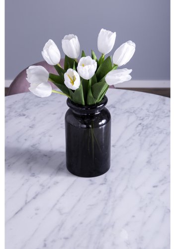 VENTURE DESIGN Velvet spisebordsstol, m. armln - gammelrosa velour og metal