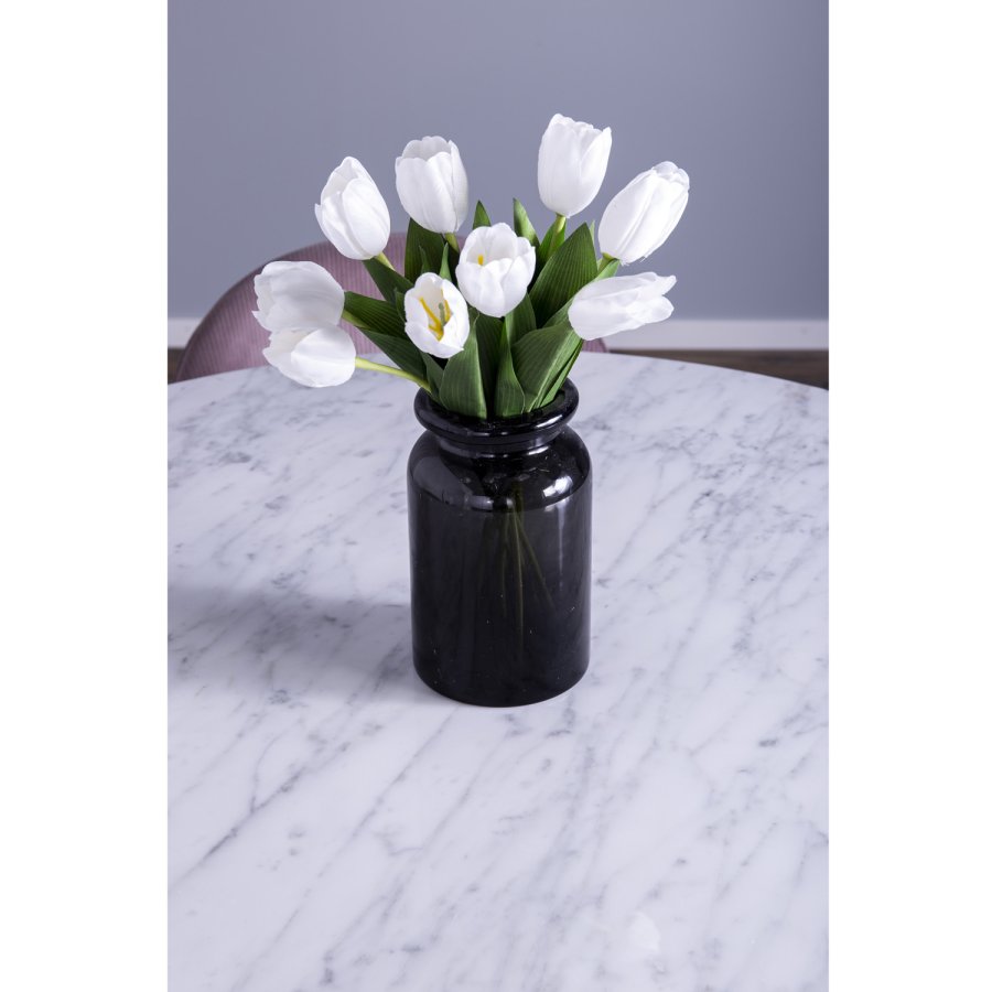 VENTURE DESIGN Velvet spisebordsstol, m. armln - gammelrosa velour og metal