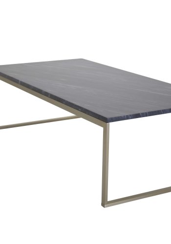 VENTURE DESIGN Estelle sofabord - sort marmor og messing metal (120x60)