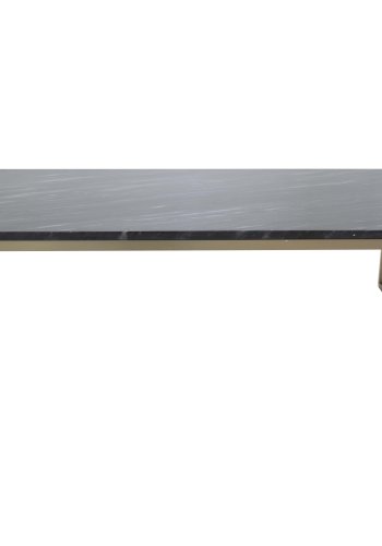 VENTURE DESIGN Estelle sofabord - sort marmor og messing metal (120x60)