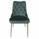 VENTURE DESIGN Velvet Deluxe spisebordsstol, m. armln - grn velour og metal