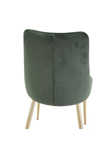 VENTURE DESIGN Velvet Deluxe spisebordsstol, m. armln - grn velour og metal
