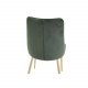 VENTURE DESIGN Velvet Deluxe spisebordsstol, m. armln - grn velour og metal