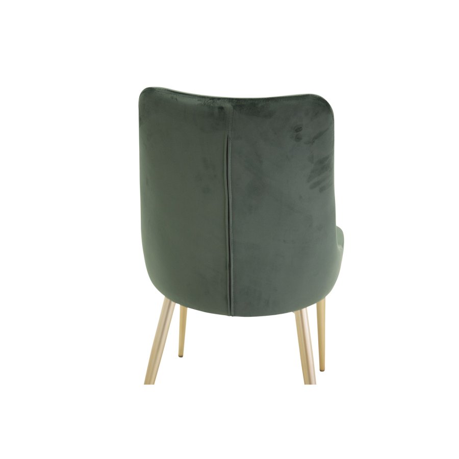VENTURE DESIGN Velvet Deluxe spisebordsstol, m. armln - grn velour og metal