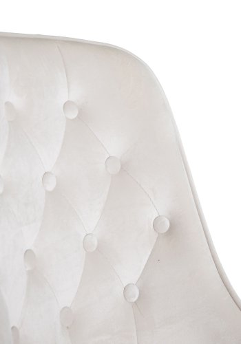 VENTURE DESIGN Velvet Deluxe spisebordsstol, m. armln - beige velour og messing metal