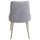 VENTURE DESIGN Velvet Deluxe spisebordsstol, m. armln - lysegr velour og messing metal
