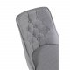 VENTURE DESIGN Velvet Deluxe spisebordsstol - lysegr polyester og sort metal