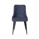 VENTURE DESIGN Velvet Deluxe spisebordsstol - bl polyester og sort metal