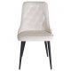 VENTURE DESIGN Velvet Deluxe spisebordsstol - beige velour og sort metal