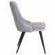 VENTURE DESIGN Velvet Deluxe spisebordsstol, m. armln - lysegr velour og sort metal