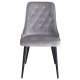 VENTURE DESIGN Velvet Deluxe spisebordsstol, m. armln - lysegr velour og sort metal