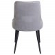 VENTURE DESIGN Velvet Deluxe spisebordsstol, m. armln - lysegr velour og sort metal