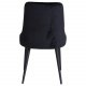 VENTURE DESIGN Velvet Deluxe spisebordsstol, m. armln - sort velour og sort metal