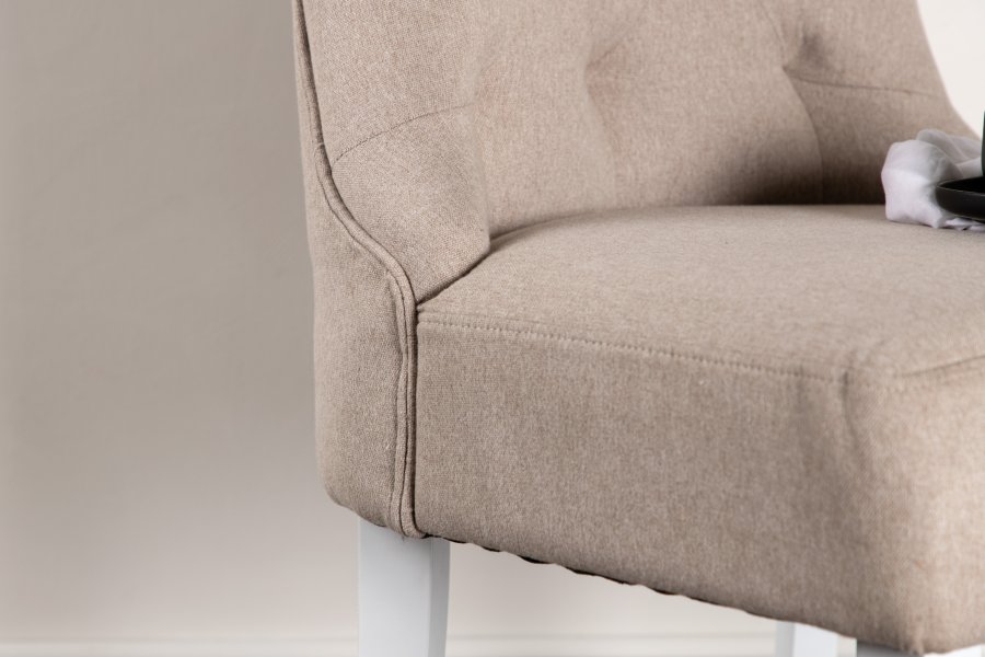 VENTURE DESIGN Vista spisebordsstol - beige hr og hvid eg