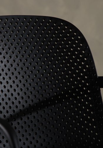 VENTURE DESIGN Baltimore spisebordsstol, m. armln - sort plastik