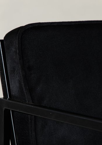 VENTURE DESIGN Richmond spisebordsstol, m. armln - sort fljl og sort stl