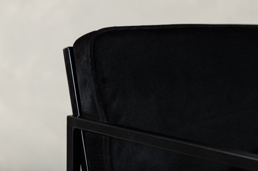 VENTURE DESIGN Richmond spisebordsstol, m. armln - sort fljl og sort stl