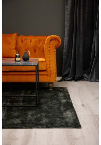 VENTURE DESIGN Indra gulvtppe - mrkegr viskose og bomuld (170x240)