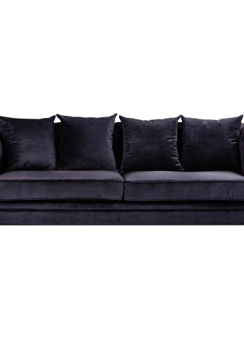 VENTURE DESIGN Velvet 3 pers. sofa - sort velour og tr