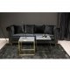 VENTURE DESIGN Velvet 3 pers. sofa - sort velour og tr
