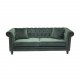 VENTURE DESIGN Velvet 3 pers. sofa - grn velour og tr