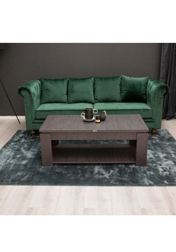 VENTURE DESIGN Velvet 3 pers. sofa - grn velour og tr
