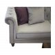 VENTURE DESIGN Velvet 3 pers. sofa - lysegr velour og tr