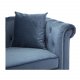 VENTURE DESIGN Velvet 3 pers. sofa - bl velour og tr 