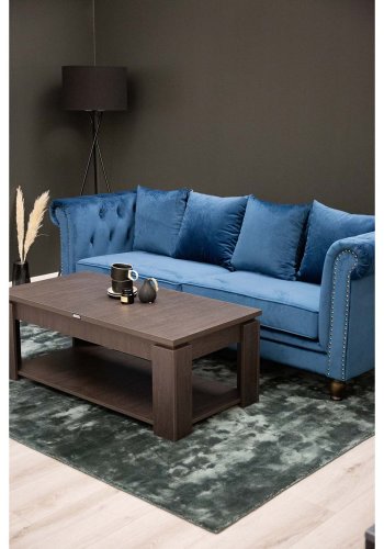 VENTURE DESIGN Indra gulvtppe - grafitgr viskose og bomuld (170x240)