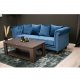 VENTURE DESIGN Velvet 3 pers. sofa - bl velour og tr 