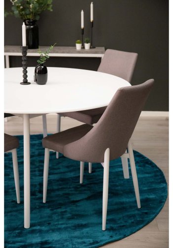 VENTURE DESIGN Indra gulvtppe - turkis viskose og bomuld (200)