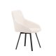VENTURE DESIGN Rosie spisebordsstol, m. armln - beige stof og sort stl
