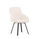 VENTURE DESIGN Rosie spisebordsstol, m. armln - beige stof og sort stl