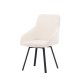 VENTURE DESIGN Rosie spisebordsstol, m. armln - beige stof og sort stl