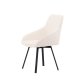 VENTURE DESIGN Rosie spisebordsstol, m. armln - beige stof og sort stl