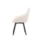 VENTURE DESIGN Rosie spisebordsstol, m. armln - beige stof og sort stl