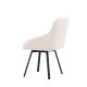 VENTURE DESIGN Rosie spisebordsstol, m. armln - beige stof og sort stl