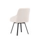 VENTURE DESIGN Rosie spisebordsstol, m. armln - beige stof og sort stl