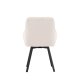 VENTURE DESIGN Rosie spisebordsstol, m. armln - beige stof og sort stl