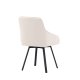 VENTURE DESIGN Rosie spisebordsstol, m. armln - beige stof og sort stl