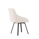 VENTURE DESIGN Rosie spisebordsstol, m. armln - beige stof og sort stl