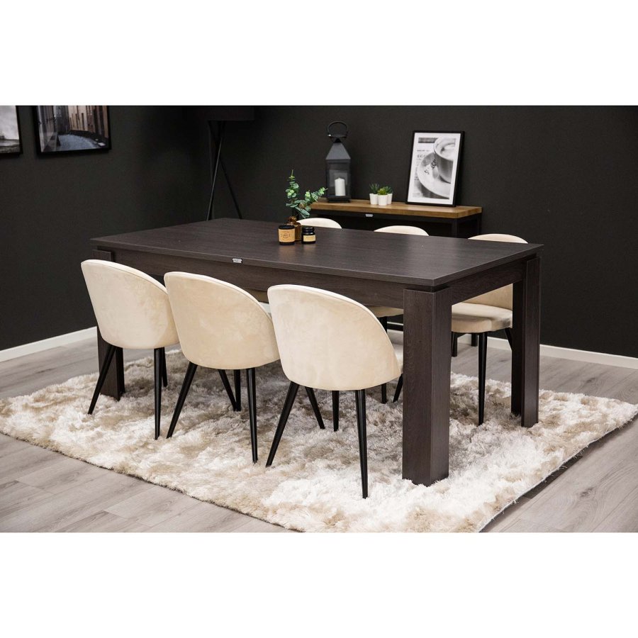 VENTURE DESIGN Shiva Shaggy gulvtppe - champagne polyester og bomuld (170x240)