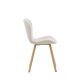 VENTURE DESIGN Lilja spisebordsstol - beige stof og stl med egetrslook