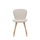 VENTURE DESIGN Lilja spisebordsstol - beige stof og stl med egetrslook