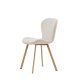 VENTURE DESIGN Lilja spisebordsstol - beige stof og stl med egetrslook