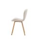 VENTURE DESIGN Lilja spisebordsstol - beige stof og stl med egetrslook