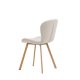 VENTURE DESIGN Lilja spisebordsstol - beige stof og stl med egetrslook
