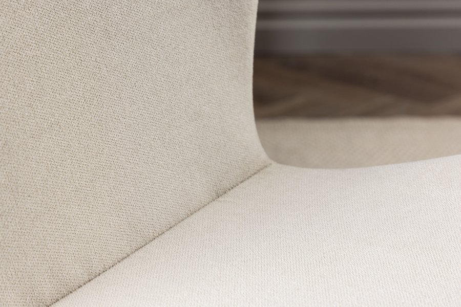 VENTURE DESIGN Lilja spisebordsstol - beige stof og stl med egetrslook